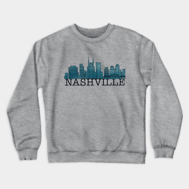 Nashville Tennessee Design Crewneck Sweatshirt by NeelyStudio